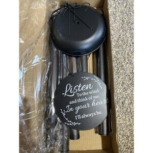 NWT Wind Chime- Listen to The Wind and Think of Me In Your Heart Ceramic Plaque